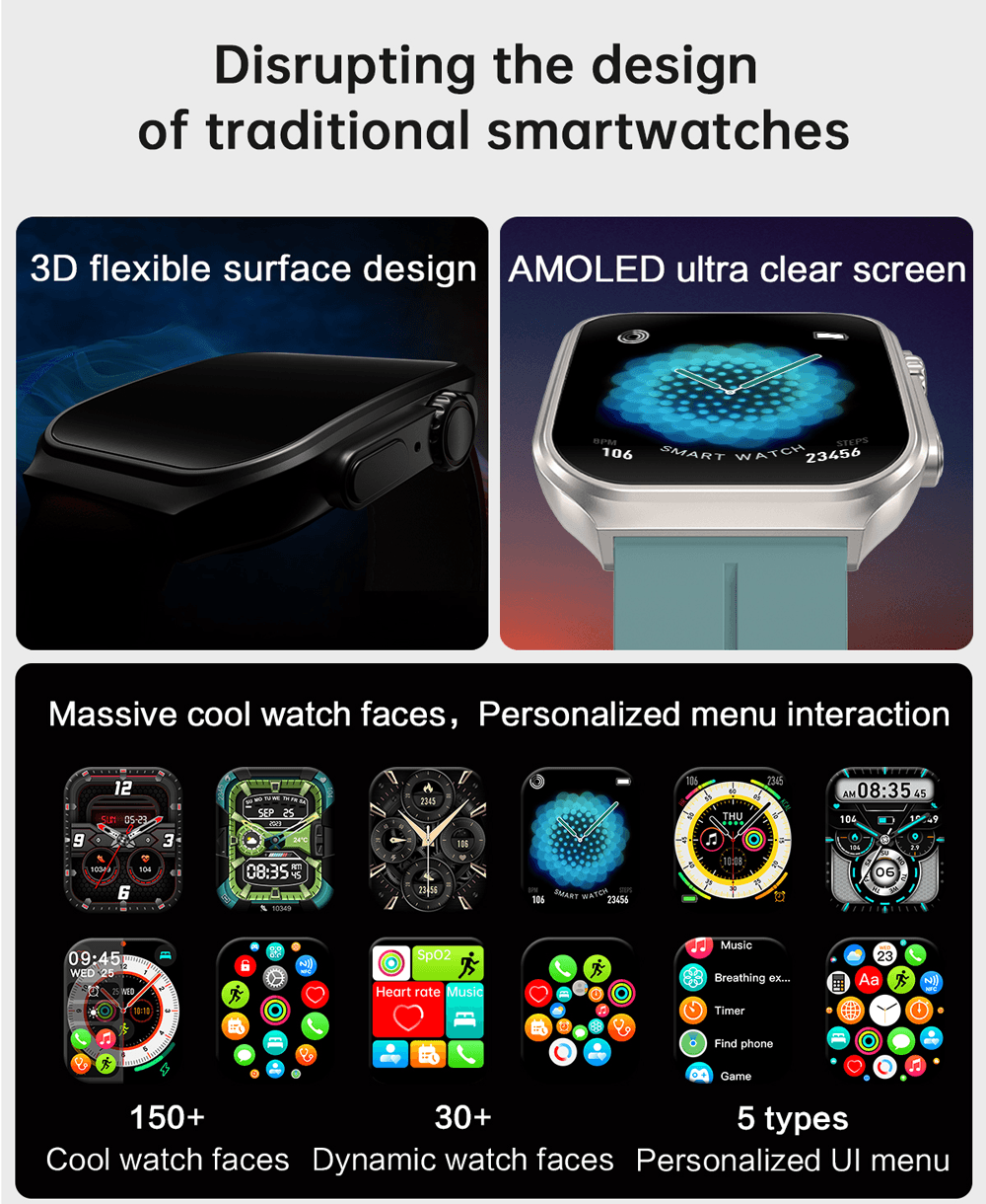 OA88 3D Flexible AMOLED Smartwatch product detail 2