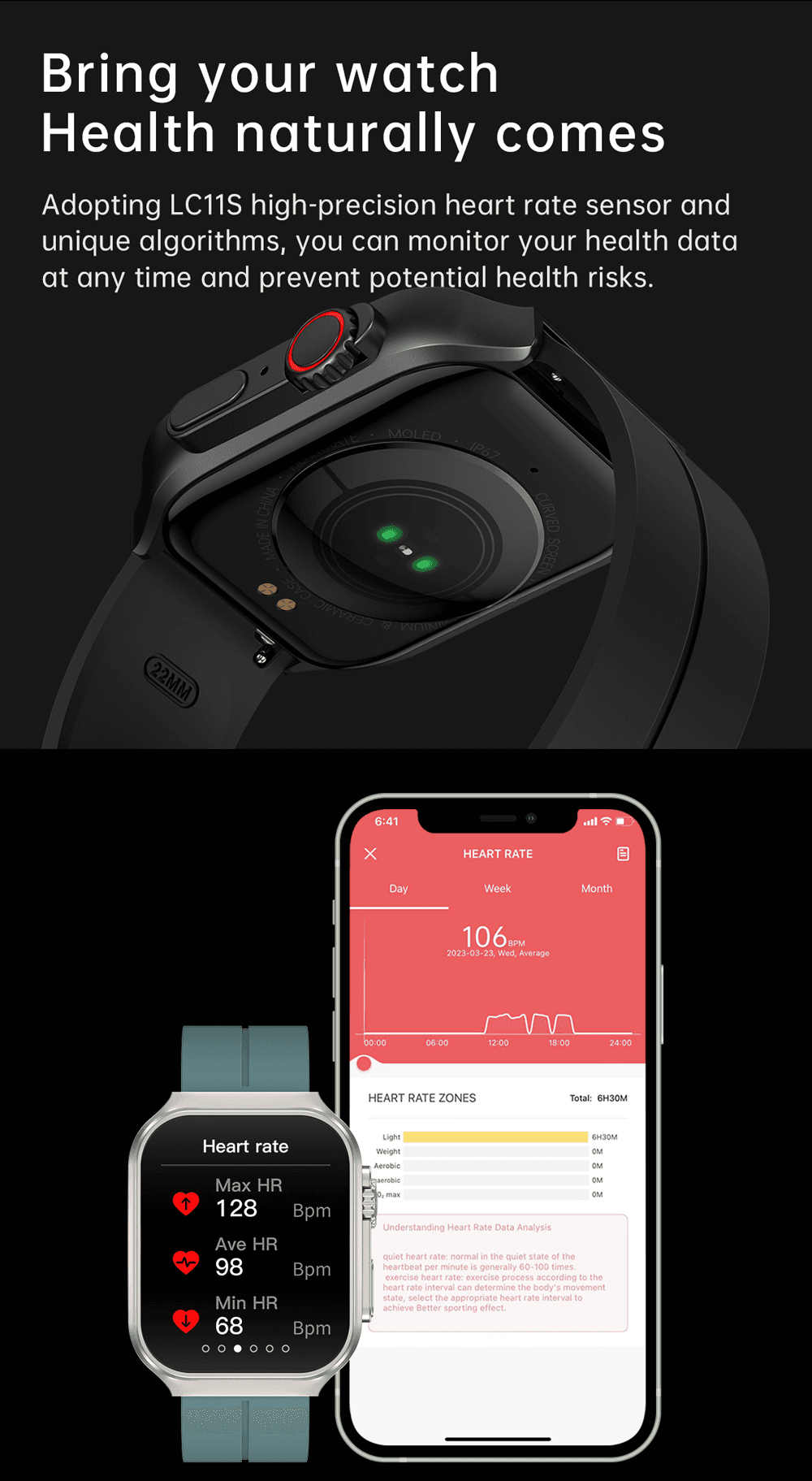 OA88 3D Flexible AMOLED Smartwatch product detail 12