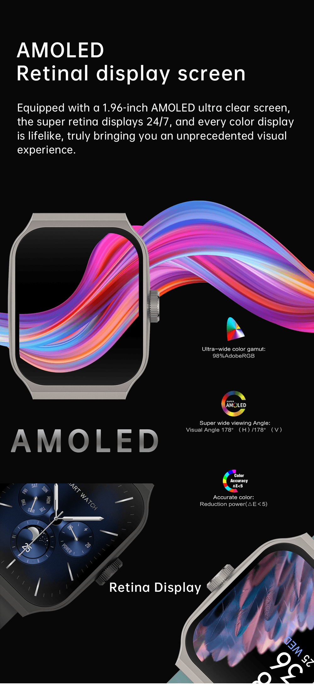 OA89 3D Flexible AMOLED Smartwatch product detail 5