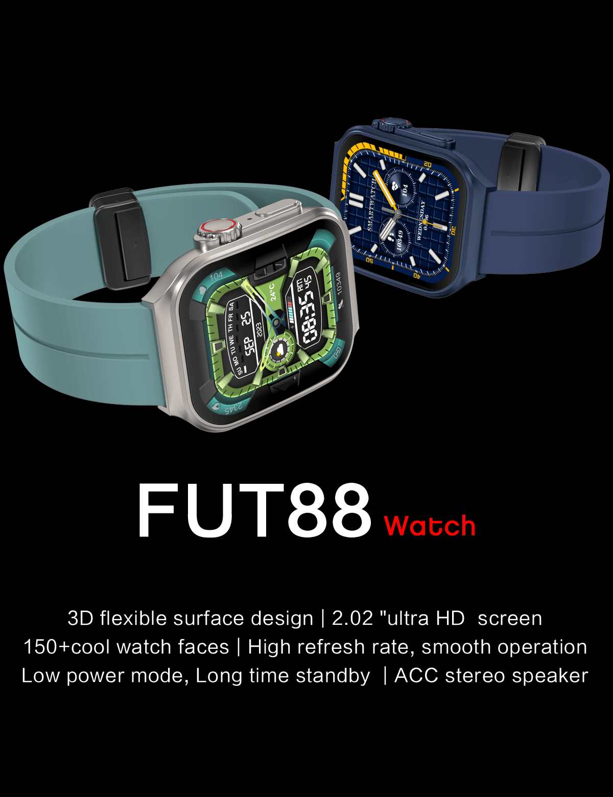 FUT88 3D Curved HD Smartwatch product detail 1
