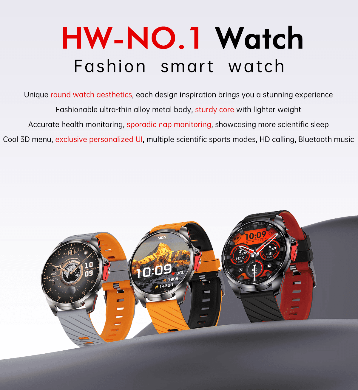 HX-No.1 Ultra-Thin AMOLED Bluetooth Watch product detail 1