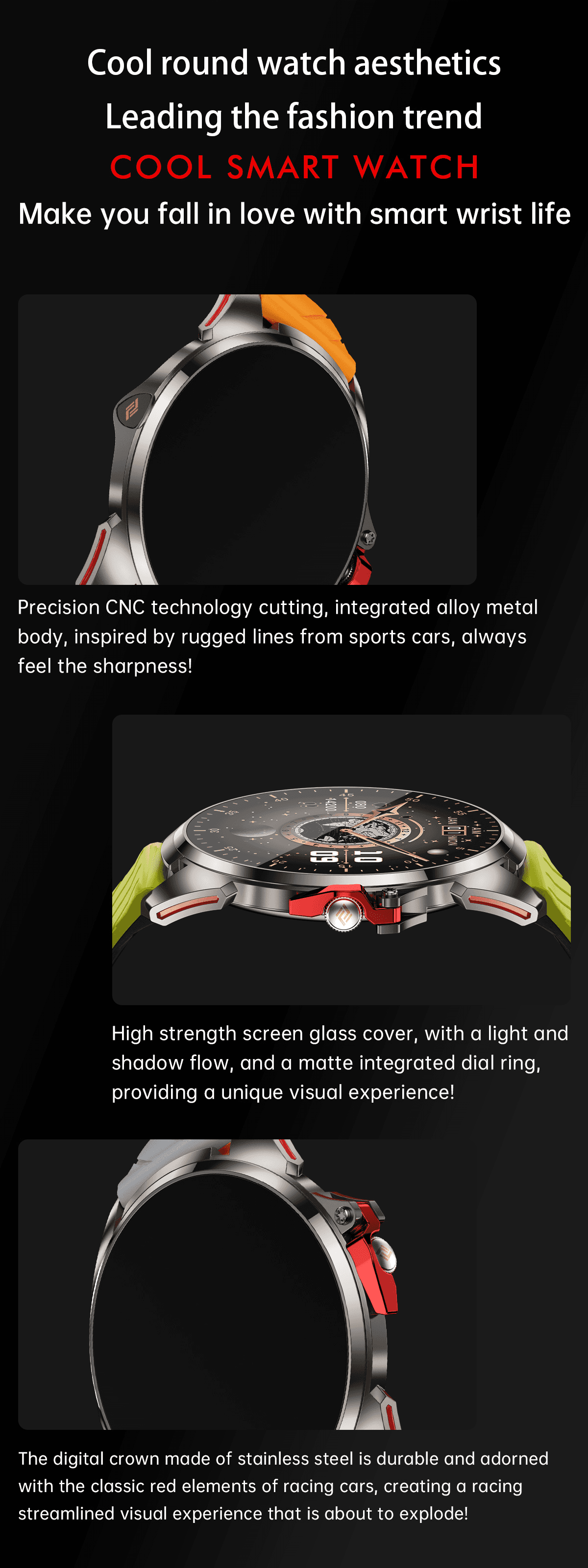 HX-No.1 Ultra-Thin AMOLED Bluetooth Watch product detail 2