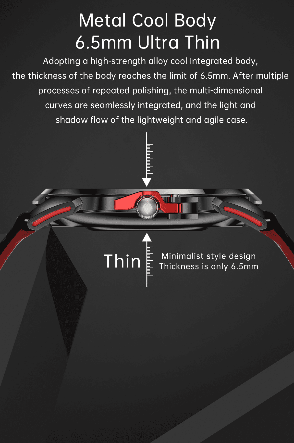 HX-No.1 Ultra-Thin AMOLED Bluetooth Watch product detail 3
