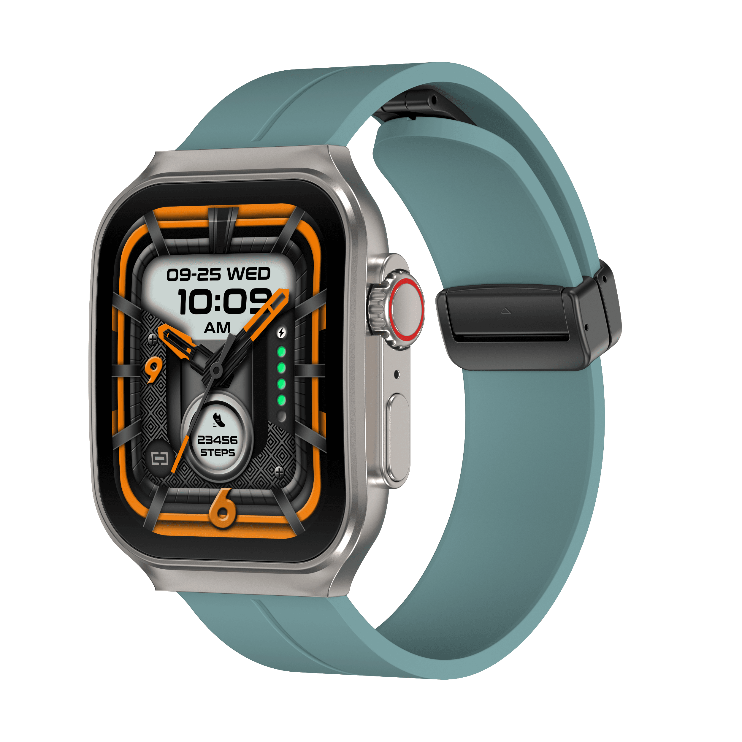 OA88 aqua AMOLED smartwatch shown at an angle
